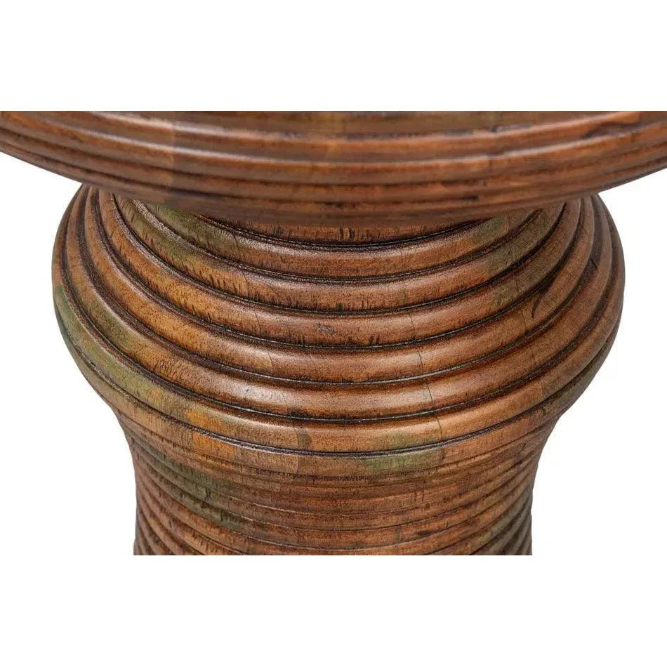 Sarreid Kayan Mango Wood Brown Round End Table