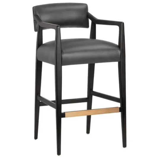 SUNPAN Keagan Leather Barstool