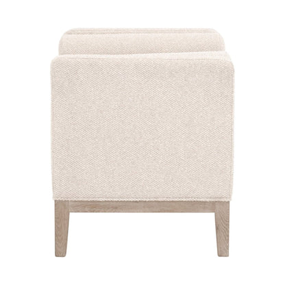 Keaton Cream Fabric Accent Stool - LOOMLAN - Essentials For Living - Poufs and Stools