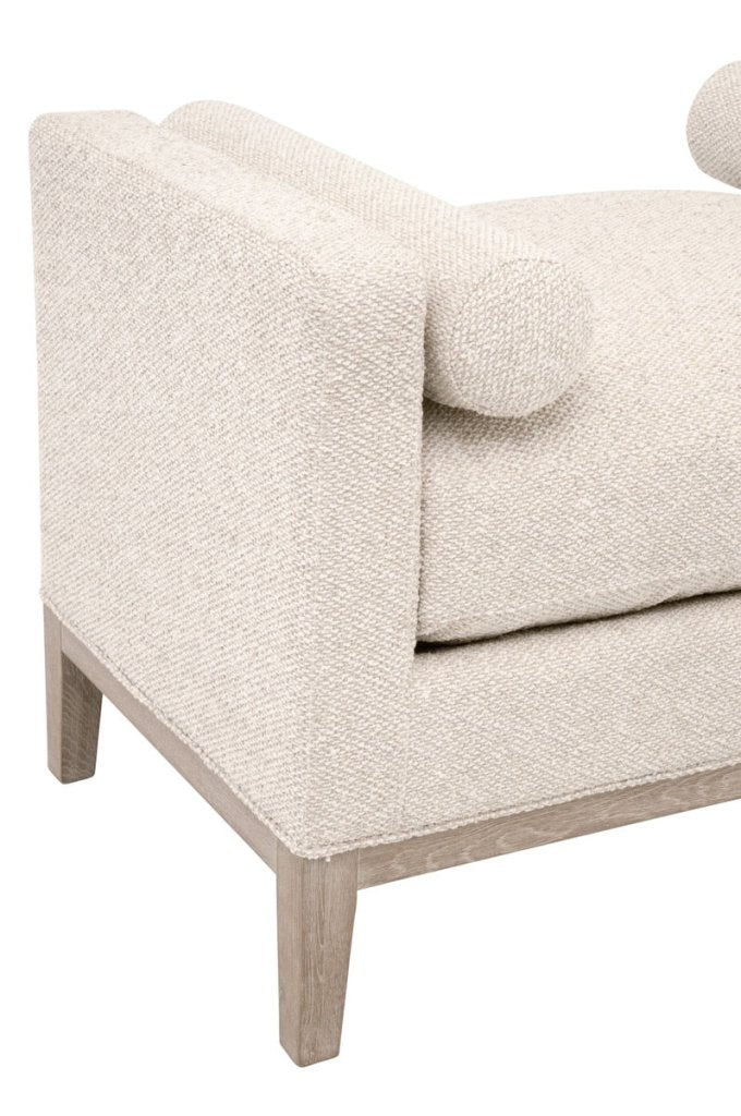 Keaton Cream Fabric Accent Stool - LOOMLAN - Essentials For Living - Poufs and Stools