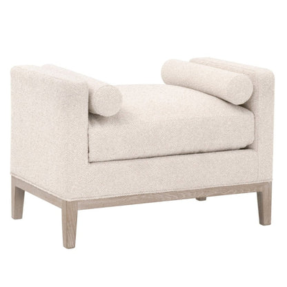 Keaton Cream Fabric Accent Stool - LOOMLAN - Essentials For Living - Poufs and Stools