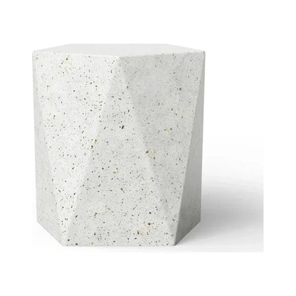 Kelson Pentagonal Surfaced Concrete Outdoor Stool