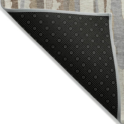 LOOMLAN Rugs Kember Ivory Washable Indoor-Outdoor Rug