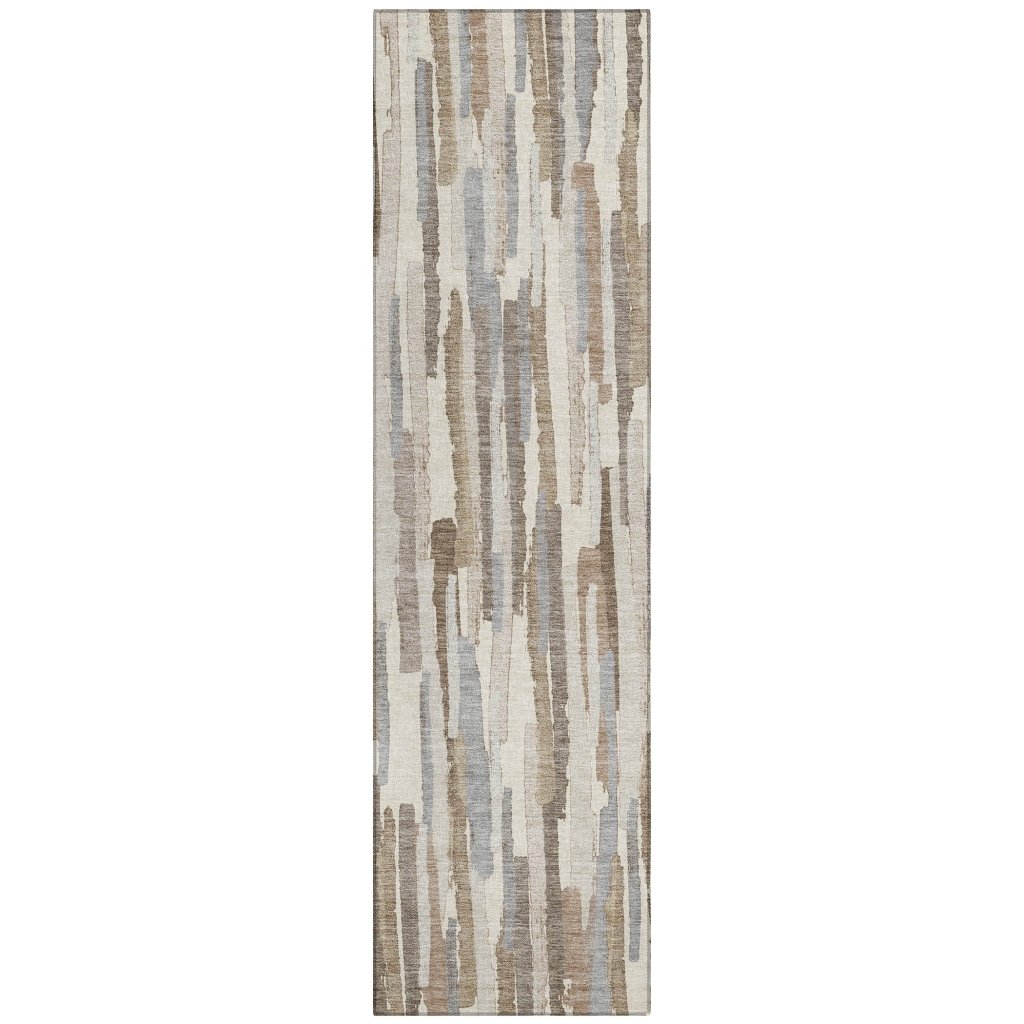 LOOMLAN Rugs Kember Ivory Washable Indoor-Outdoor Rug