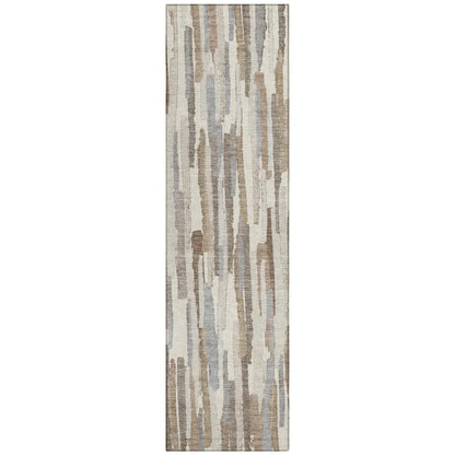 LOOMLAN Rugs Kember Ivory Washable Indoor-Outdoor Rug