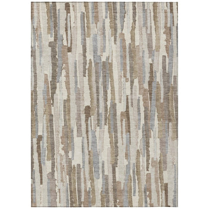 LOOMLAN Rugs Kember Ivory Washable Indoor-Outdoor Rug