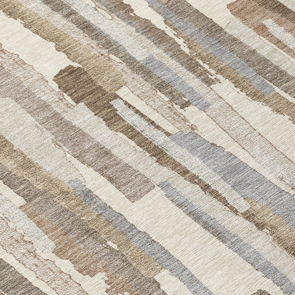 LOOMLAN Rugs Kember Ivory Washable Indoor-Outdoor Rug