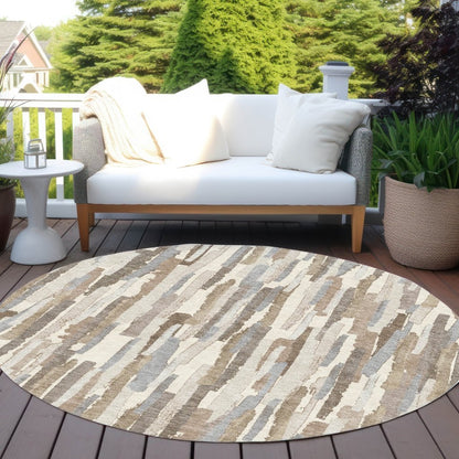 LOOMLAN Rugs Kember Ivory Washable Indoor-Outdoor Rug