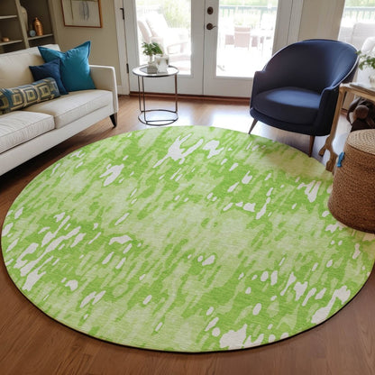 LOOMLAN Rugs Ken Lime Washable Indoor-Outdoor Rug