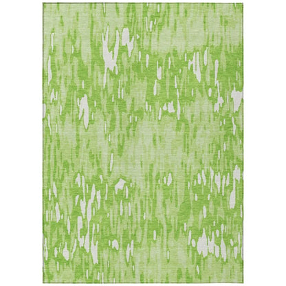 LOOMLAN Rugs Ken Lime Washable Indoor-Outdoor Rug