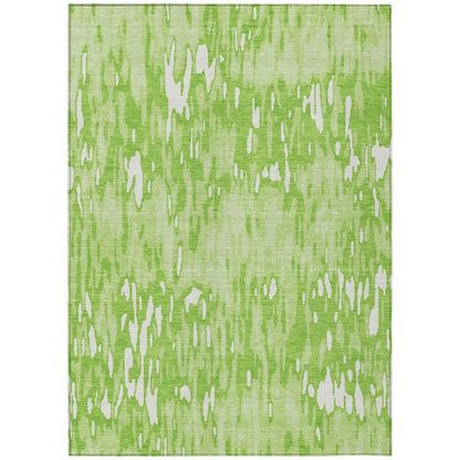 LOOMLAN Rugs Ken Lime Washable Indoor-Outdoor Rug