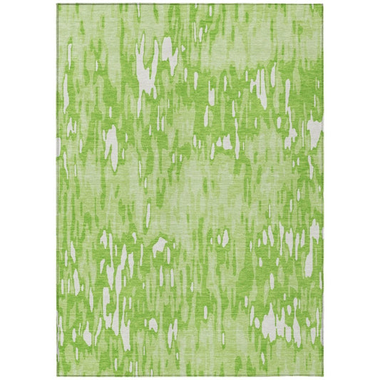 LOOMLAN Rugs Ken Lime Washable Indoor-Outdoor Rug