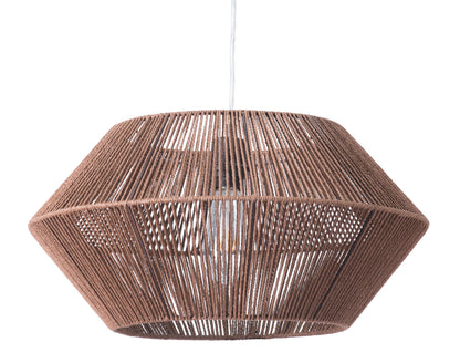 Kendrick Ceiling Lamp Brown - Sideboards and Things Brand_Zuo Modern, Color_Brown, Depth_10-20, Features_Adjustable Height, Finish_Polished, Finish_Powder Coated, Height_10-20, Materials_Metal, Materials_Rope, Metal Type_Steel, Product Type_Pendant, Width_10-20