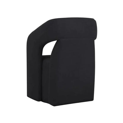 SUNPAN Kendrick Fabric Wheeled Dining Armchair