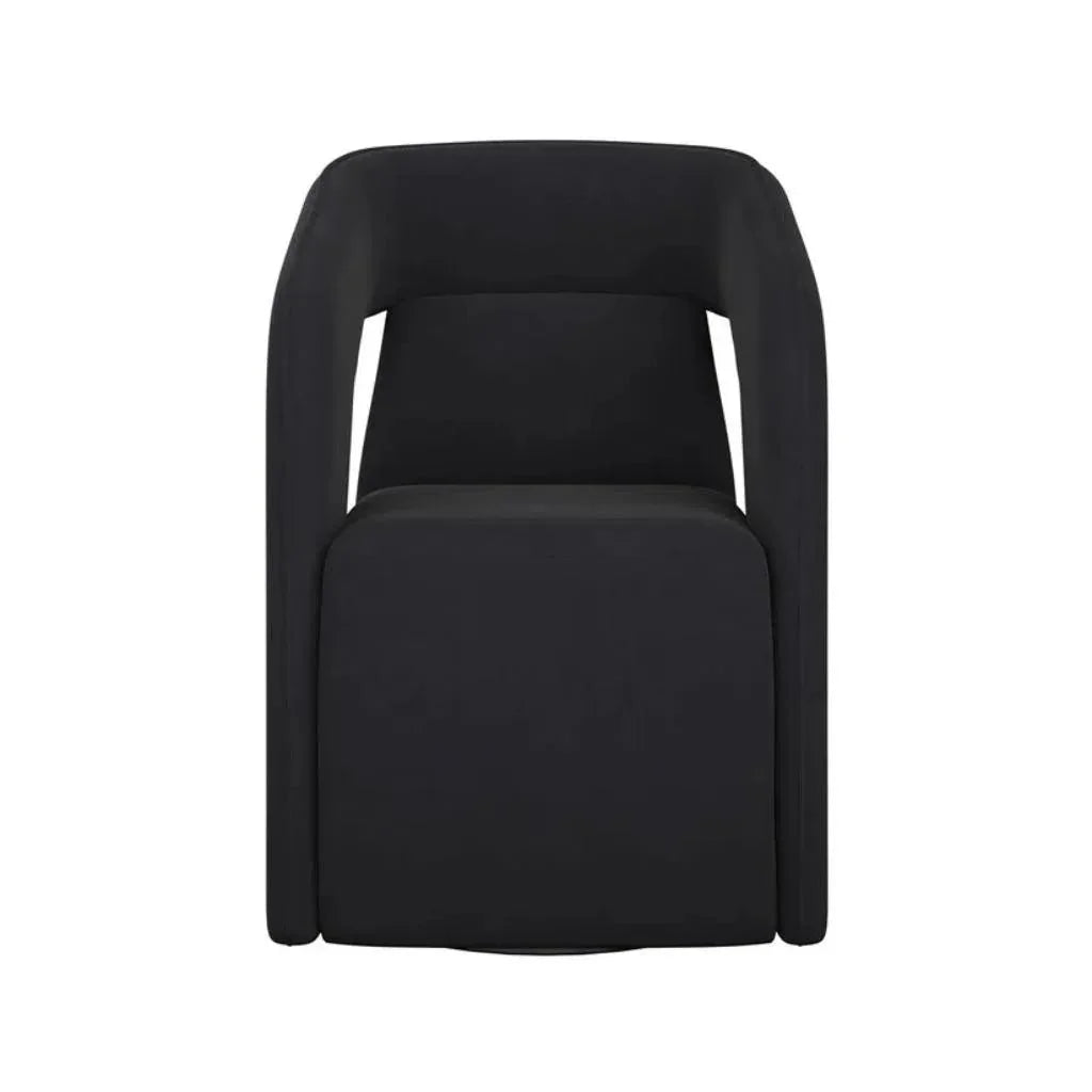 SUNPAN Kendrick Fabric Wheeled Dining Armchair
