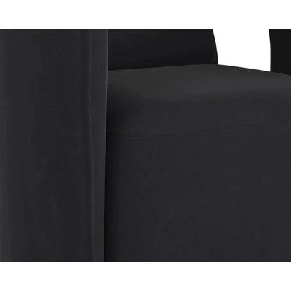 SUNPAN Kendrick Fabric Wheeled Dining Armchair