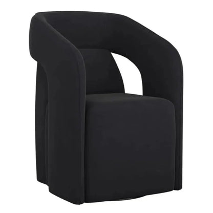 SUNPAN Kendrick Fabric Wheeled Dining Armchair