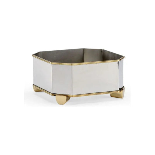 Kensington Nickel Eight Sided Planter - LOOMLAN - Chelsea House - Planters
