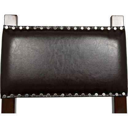 Noir Kerouac Leather Armless Dining Chair