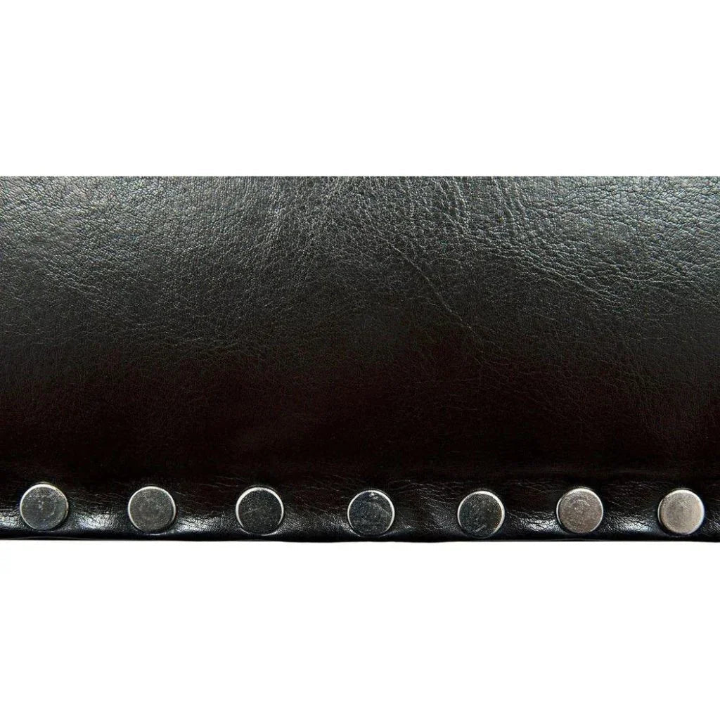 Noir Kerouac Leather Armless Dining Chair