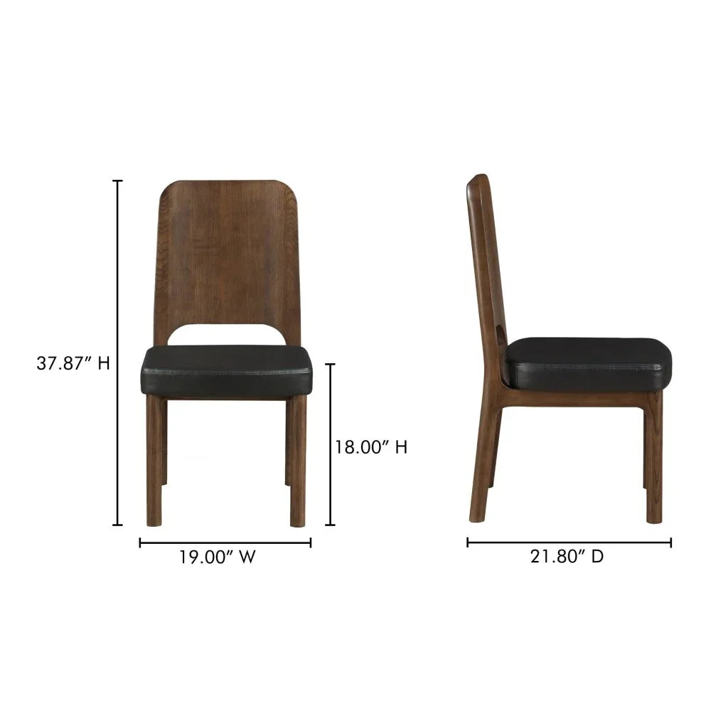 Kerr Leather Armless Dining Chair (Set Of 2) - LOOMLAN - Moe's Home - Dining Chairs