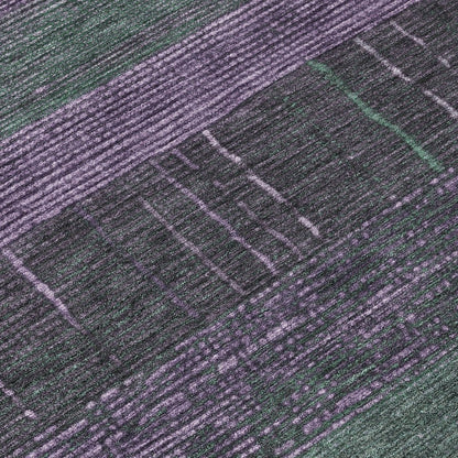 LOOMLAN Rugs Keshira Purple Washable Indoor-Outdoor Rug