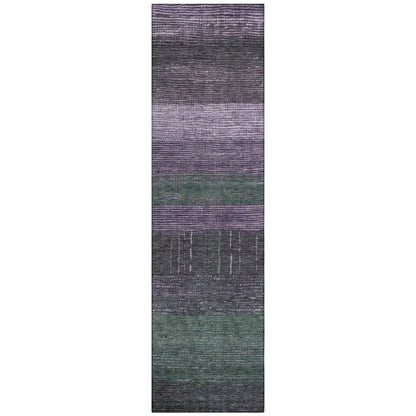 LOOMLAN Rugs Keshira Purple Washable Indoor-Outdoor Rug