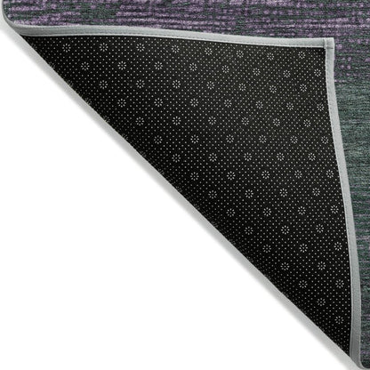LOOMLAN Rugs Keshira Purple Washable Indoor-Outdoor Rug