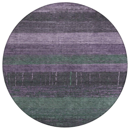 LOOMLAN Rugs Keshira Purple Washable Indoor-Outdoor Rug