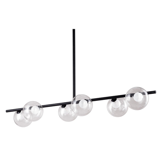 Keyoz Ceiling Lamp Black - Sideboards and Things Brand_Zuo Modern, Color_Black, Depth_10-20, Features_Adjustable Height, Finish_Powder Coated, Height_10-20, Materials_Glass, Materials_Metal, Metal Type_Steel, Product Type_Pendant, Width_40-50