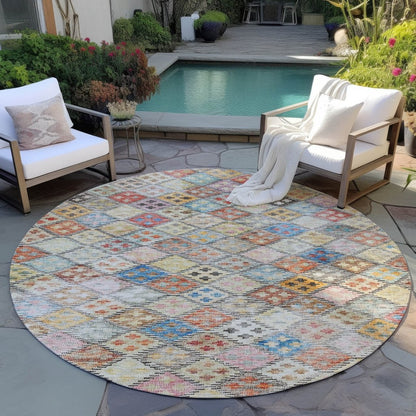LOOMLAN Rugs Kharma Orange Washable Indoor-Outdoor Rug