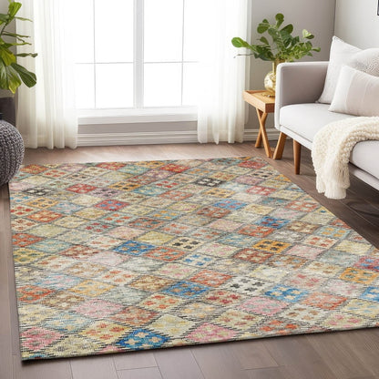 LOOMLAN Rugs Kharma Orange Washable Indoor-Outdoor Rug