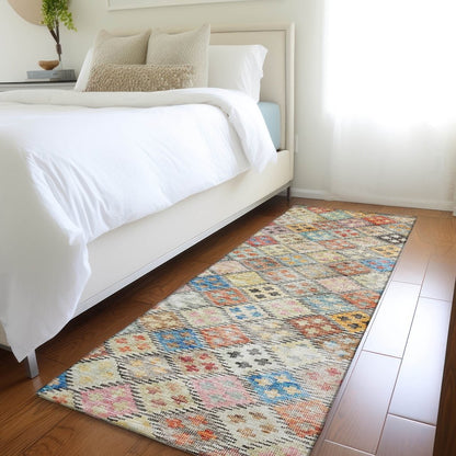LOOMLAN Rugs Kharma Orange Washable Indoor-Outdoor Rug