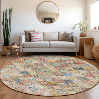 LOOMLAN Rugs Kharma Orange Washable Indoor-Outdoor Rug