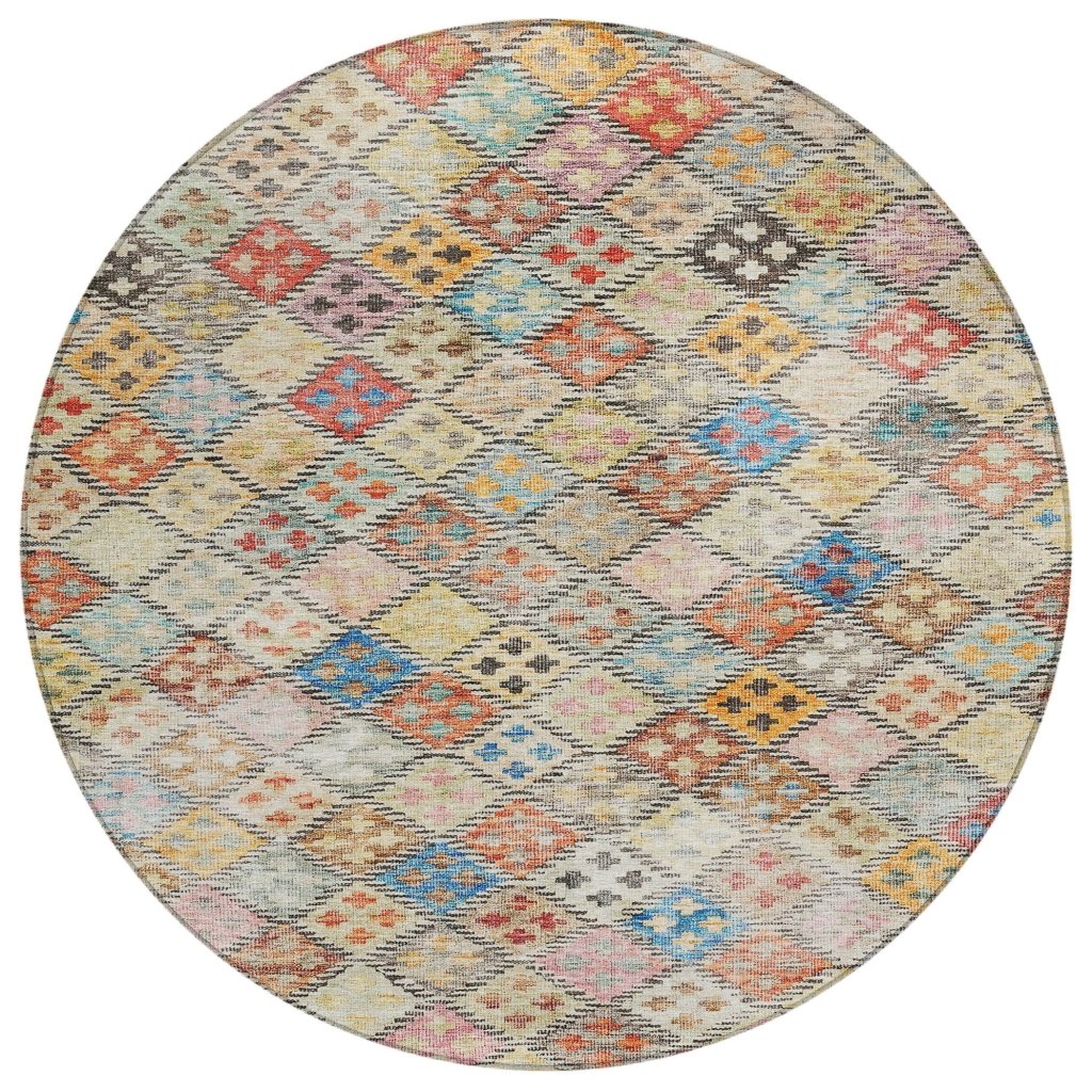 LOOMLAN Rugs Kharma Orange Washable Indoor-Outdoor Rug