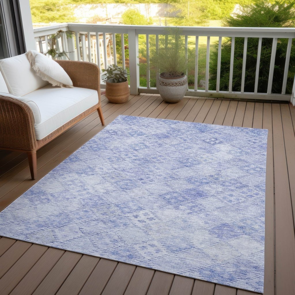 LOOMLAN Rugs Kharma Sky Washable Indoor-Outdoor Rug