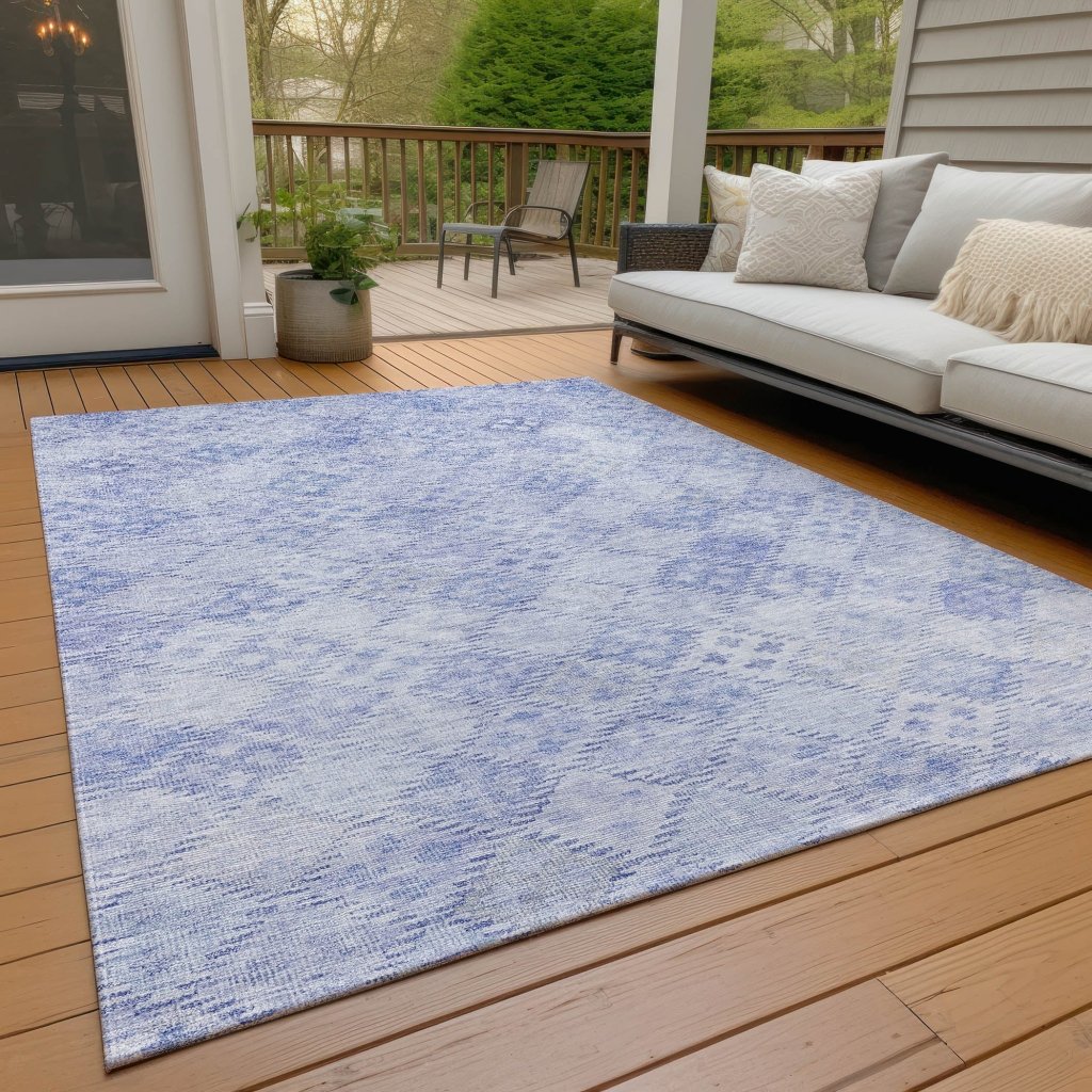 LOOMLAN Rugs Kharma Sky Washable Indoor-Outdoor Rug