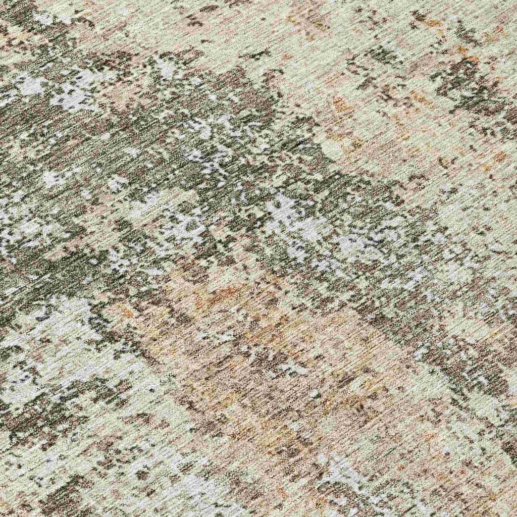 LOOMLAN Rugs Kheira Orange Washable Indoor-Outdoor Rug