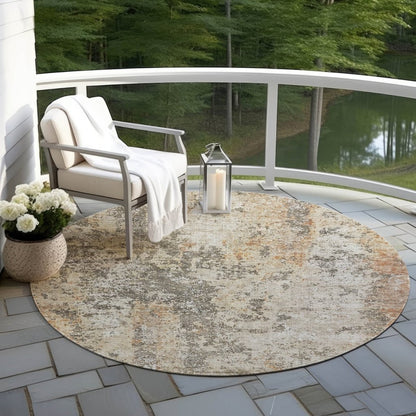 LOOMLAN Rugs Kheira Orange Washable Indoor-Outdoor Rug