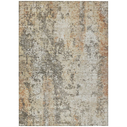 LOOMLAN Rugs Kheira Orange Washable Indoor-Outdoor Rug