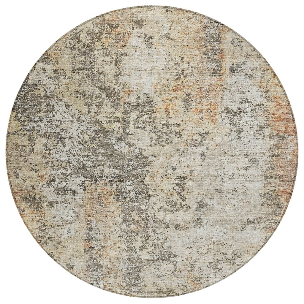 LOOMLAN Rugs Kheira Orange Washable Indoor-Outdoor Rug