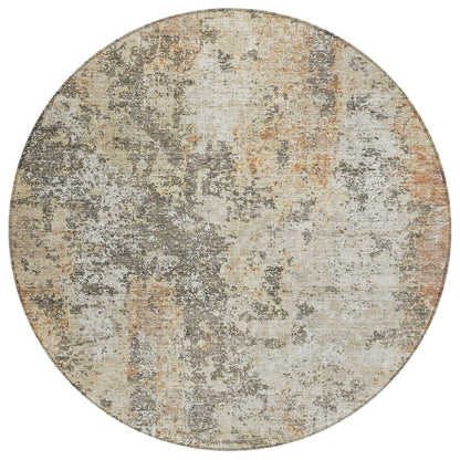 LOOMLAN Rugs Kheira Orange Washable Indoor-Outdoor Rug
