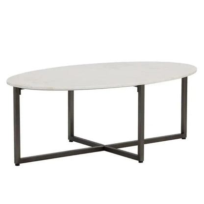 Kiara Steel Framed Marble Coffee Table - LOOMLAN - SUNPAN - Coffee Tables