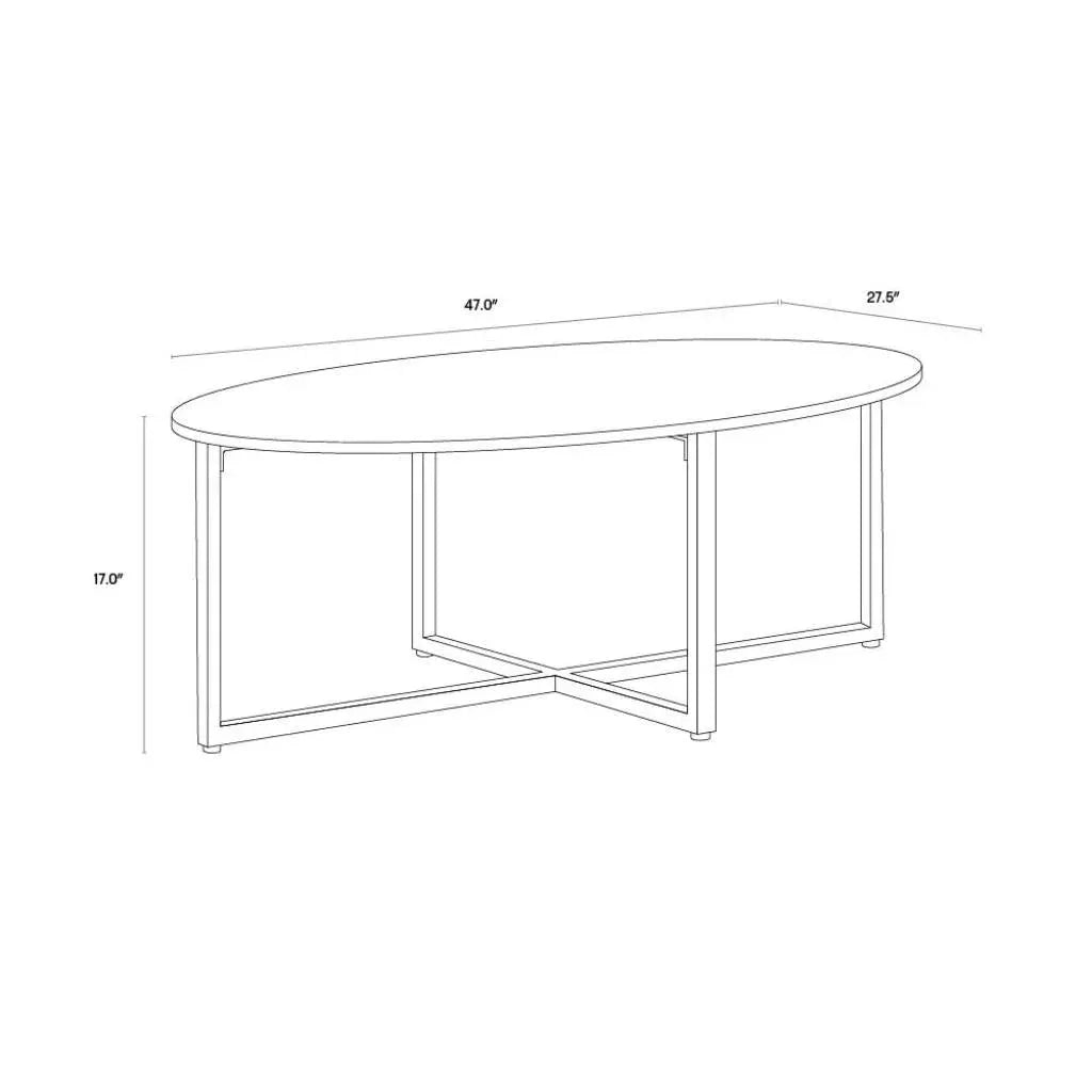 Kiara Steel Framed Marble Coffee Table - LOOMLAN - SUNPAN - Coffee Tables