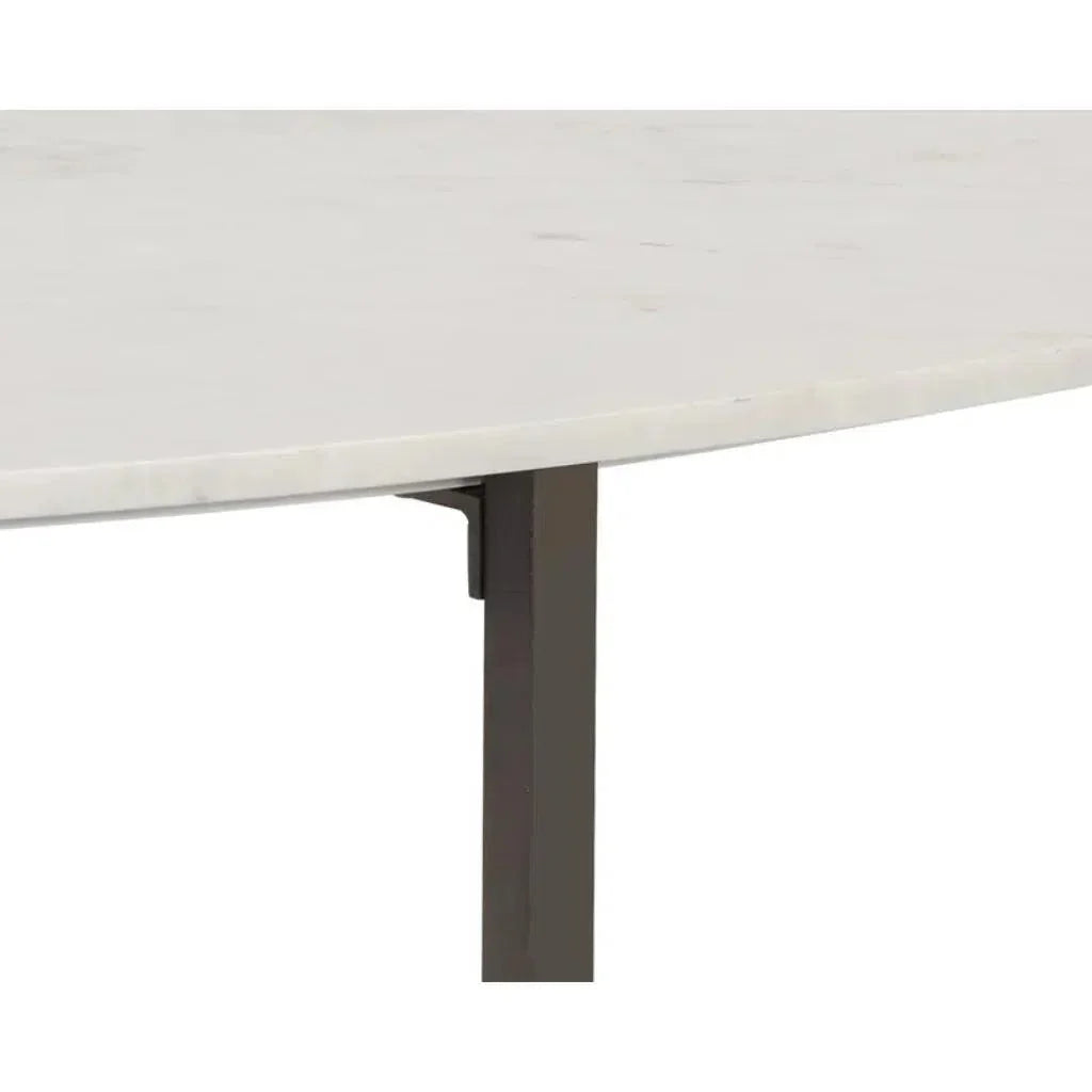 Kiara Steel Framed Marble Coffee Table - LOOMLAN - SUNPAN - Coffee Tables