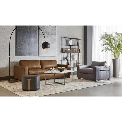 Kiara Steel Framed Marble Coffee Table - LOOMLAN - SUNPAN - Coffee Tables
