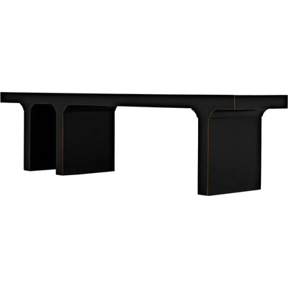 Noir Kir Backless Wooden Dining Bench