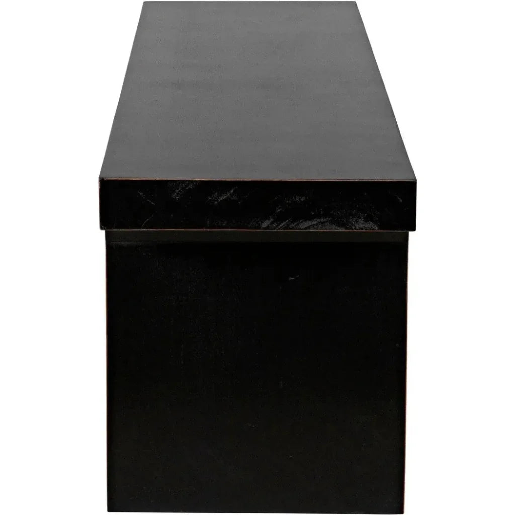 Noir Kir Backless Wooden Dining Bench