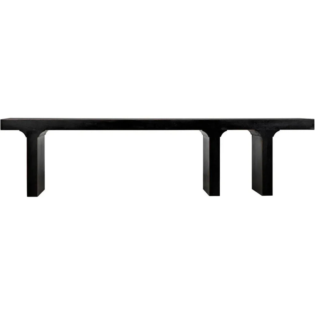 Noir Kir Backless Wooden Dining Bench