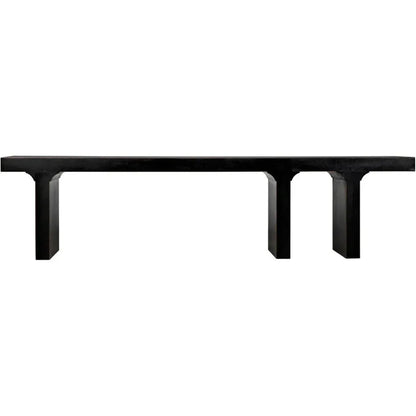 Noir Kir Backless Wooden Dining Bench